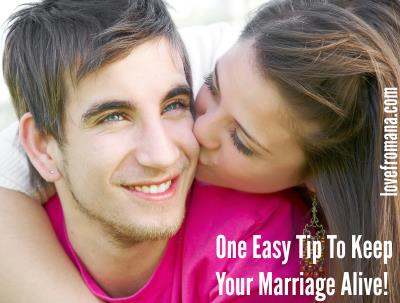 One easy tip to keep your marriage strong